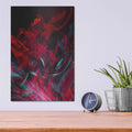 'Red Inferno' by Luxe Metal Portfolio – Metal Wall Art, 12x16 room view
