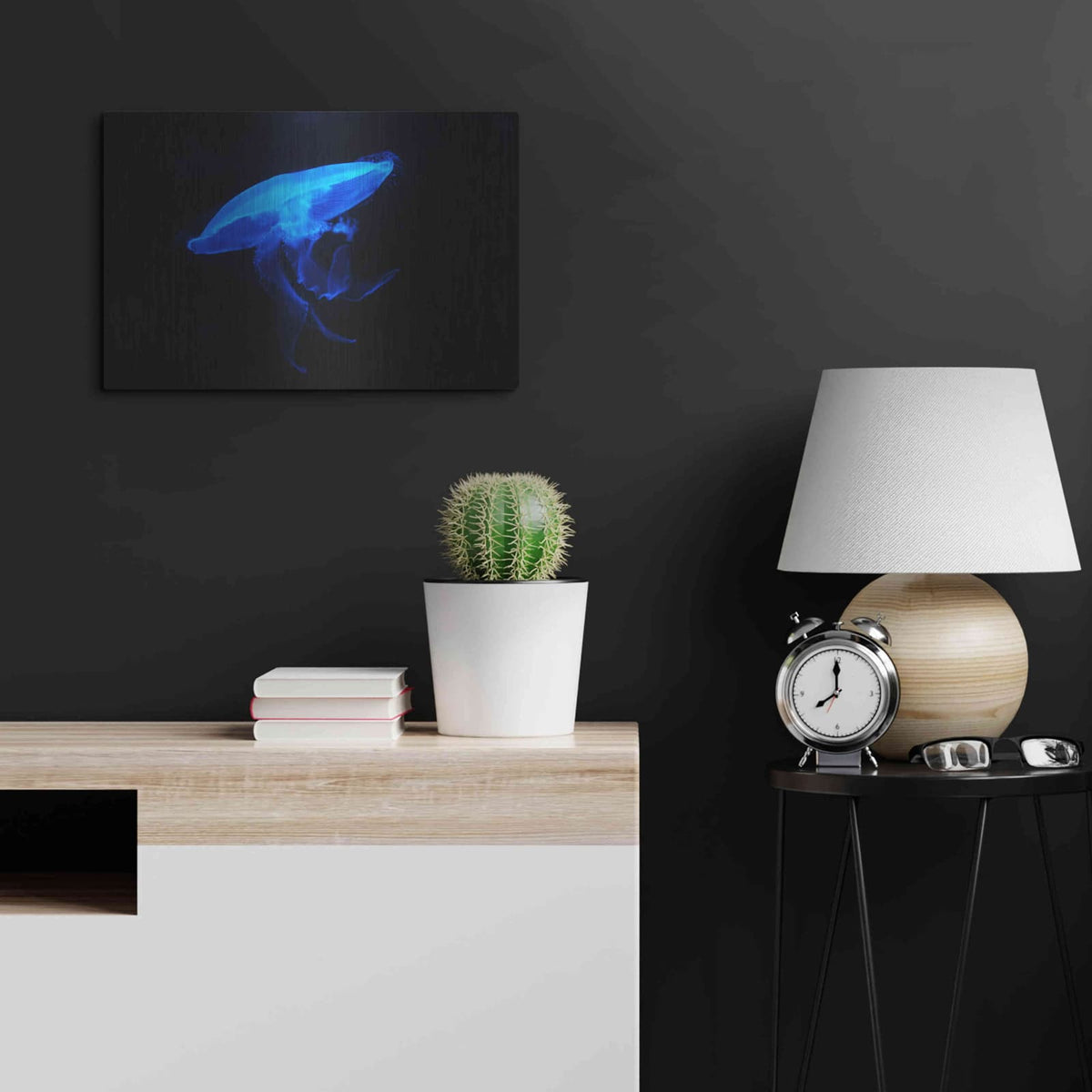 'Swan Lake' by Luxe Metal Portfolio – Metal Wall Art, 24x16 room view