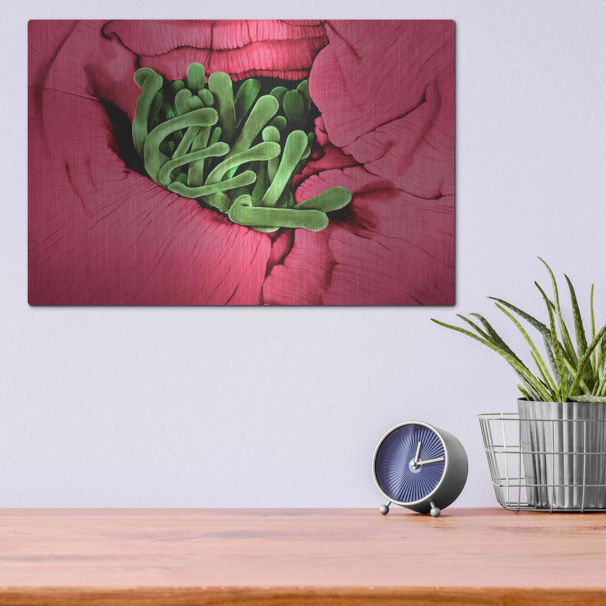 'Folds' by Rita Shimelfarb – Metal Wall Art, 16x12 room view