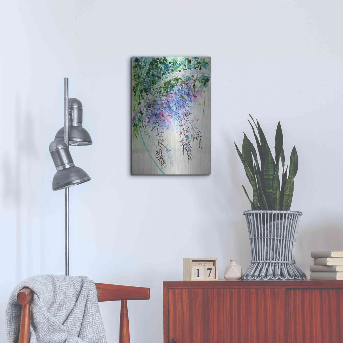 'Wisteria' by Rita Shimelfarb – Metal Wall Art, 16x24 room view