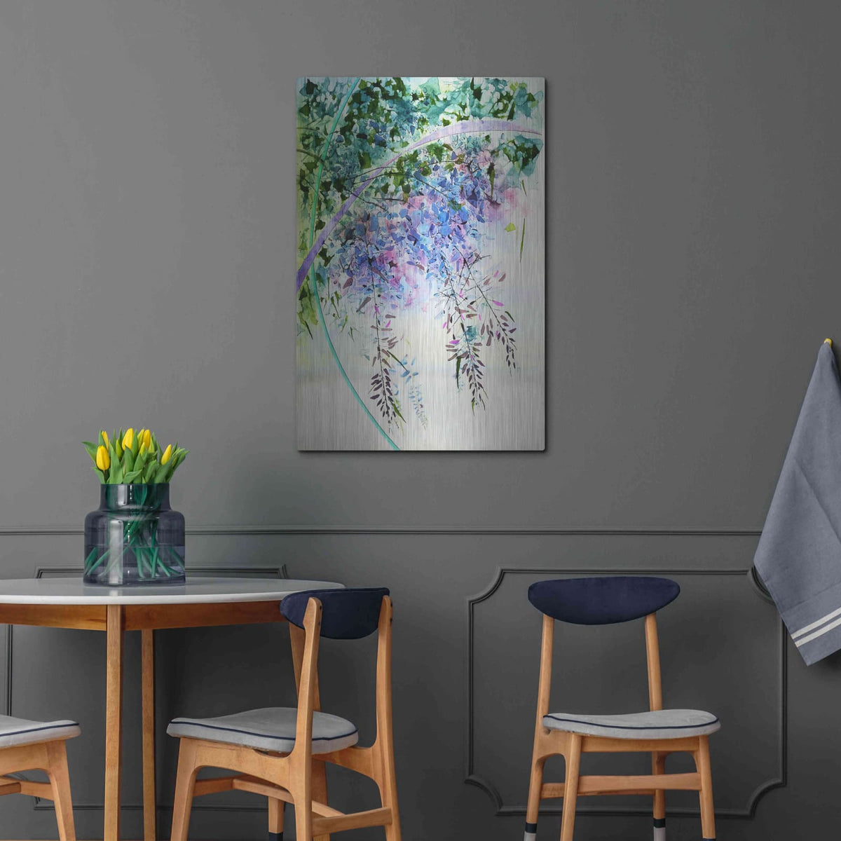 'Wisteria' by Rita Shimelfarb – Metal Wall Art, 24x36 room view