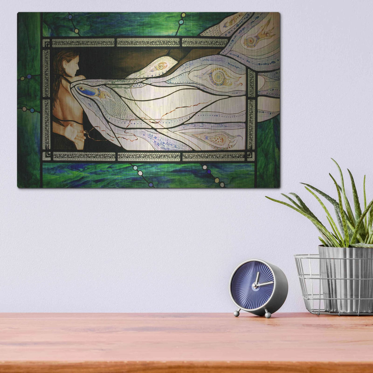 'Un-Wound' by Rita Shimelfarb – Metal Wall Art, 16x12 room view