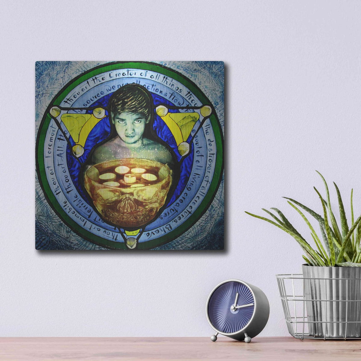 'Shiva' by Rita Shimelfarb – Metal Wall Art, 12x12 room view