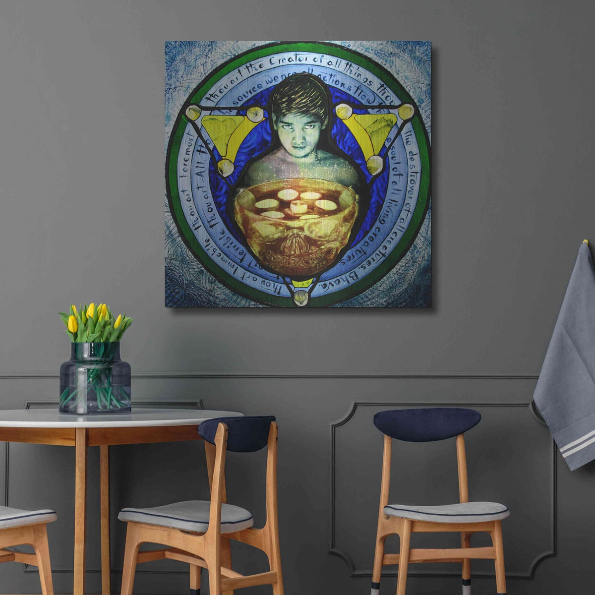 'Shiva' by Rita Shimelfarb – Metal Wall Art, 36x36 room view