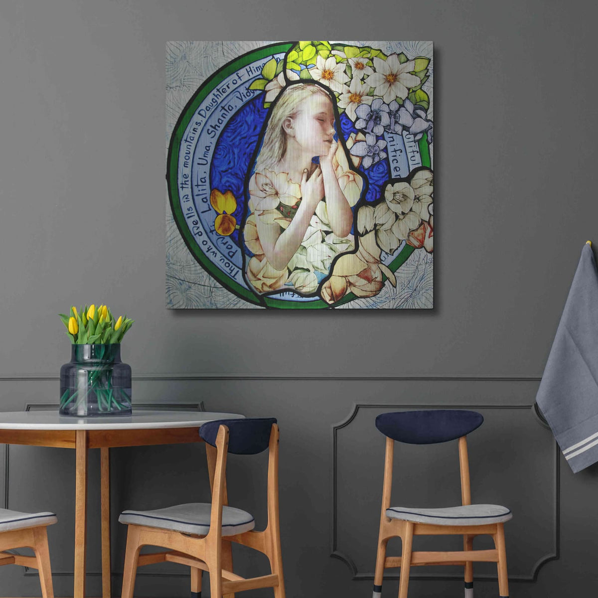 'Shakti' by Rita Shimelfarb – Metal Wall Art, 36x36 room view