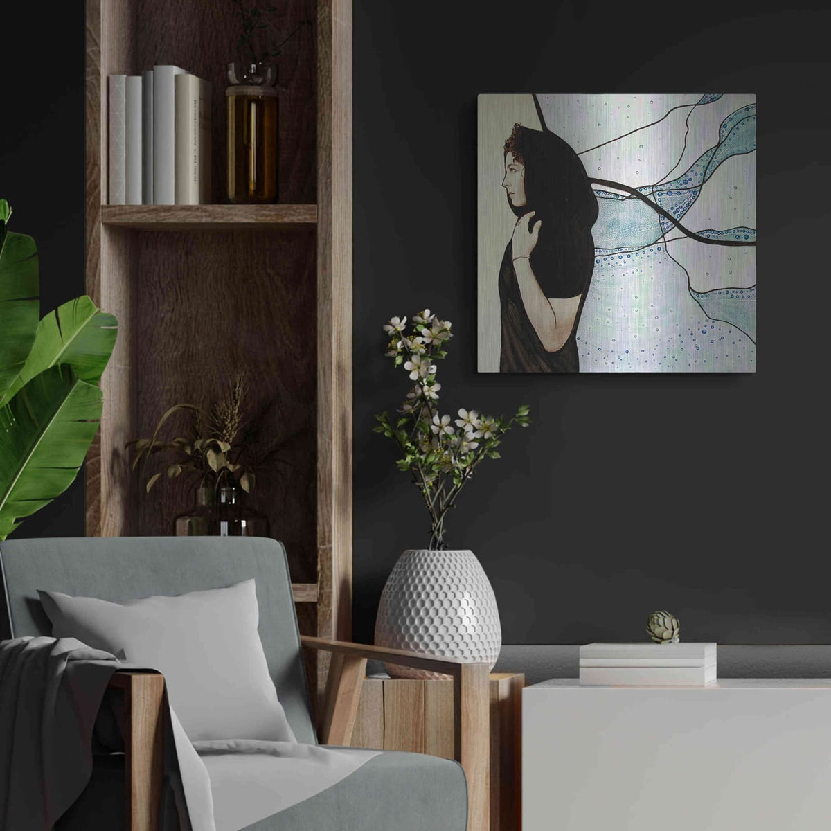 'Remembrance' by Rita Shimelfarb – Metal Wall Art, 24x24 room view