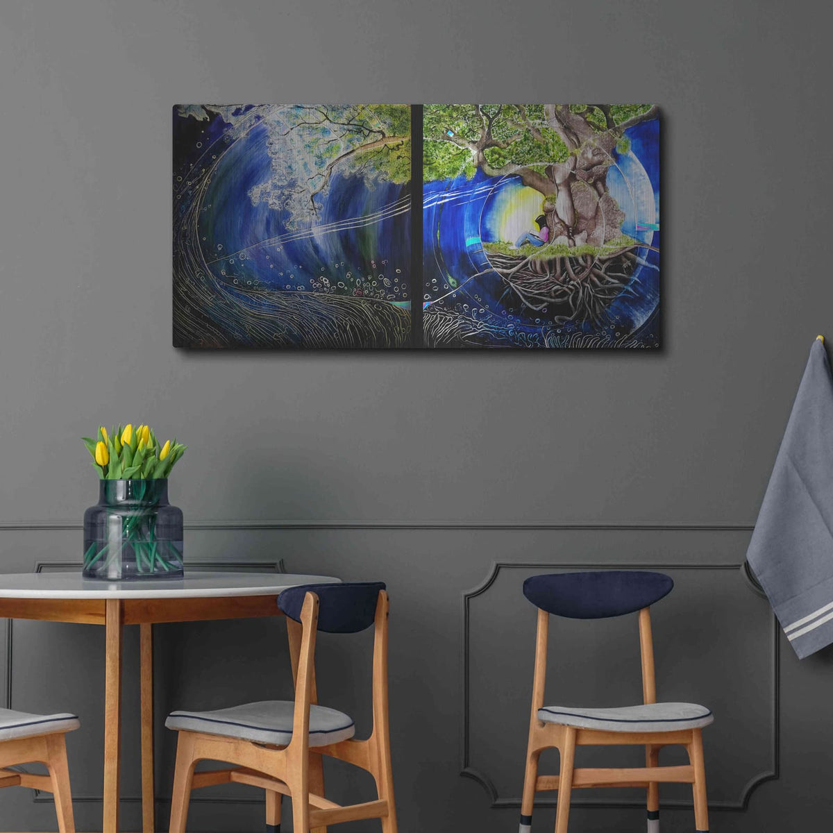 'Refuge' by Rita Shimelfarb – Metal Wall Art, 48x24 room view