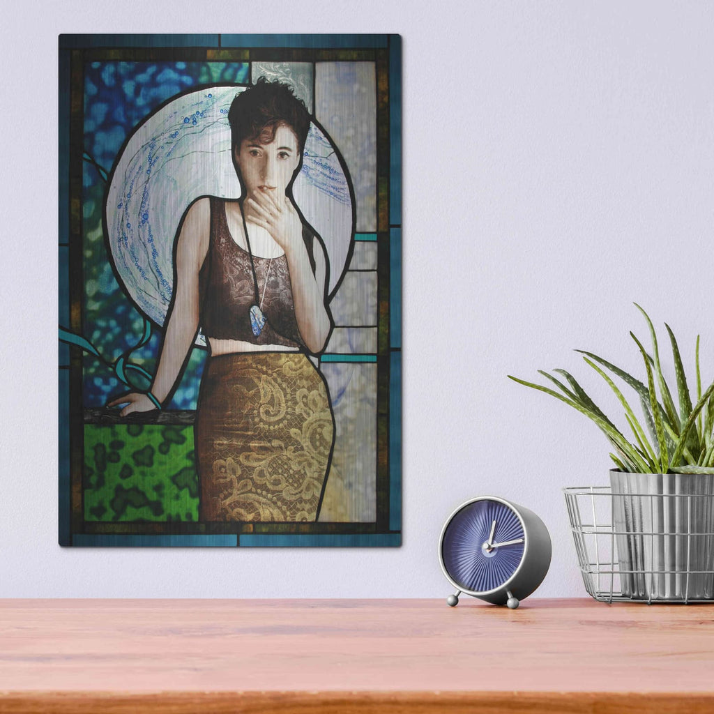 'Blueheart' by Rita Shimelfarb – Metal Wall Art, 12x16 room view