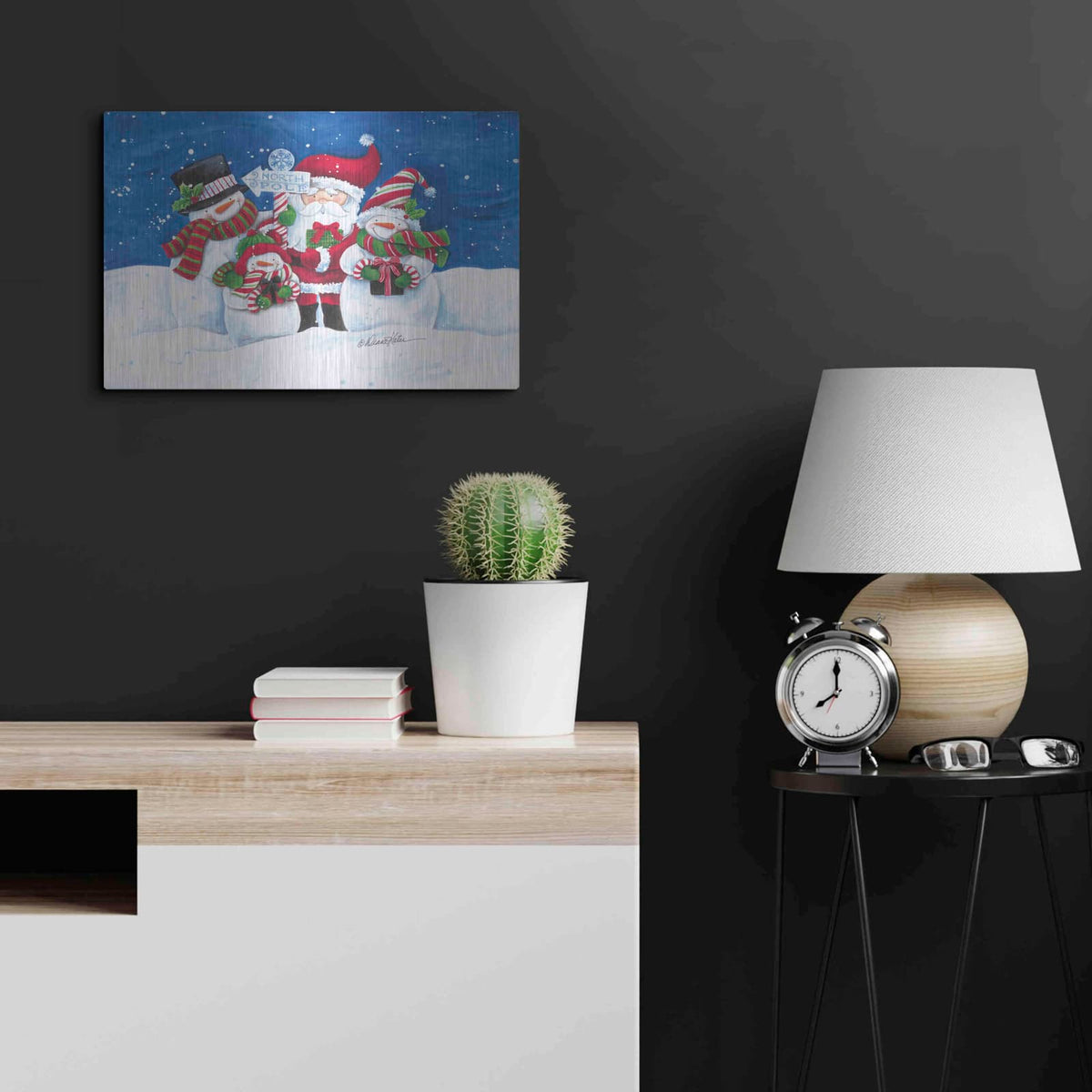 'North Pole Friends' by Diane Kater – Metal Wall Art, 24x16 room view