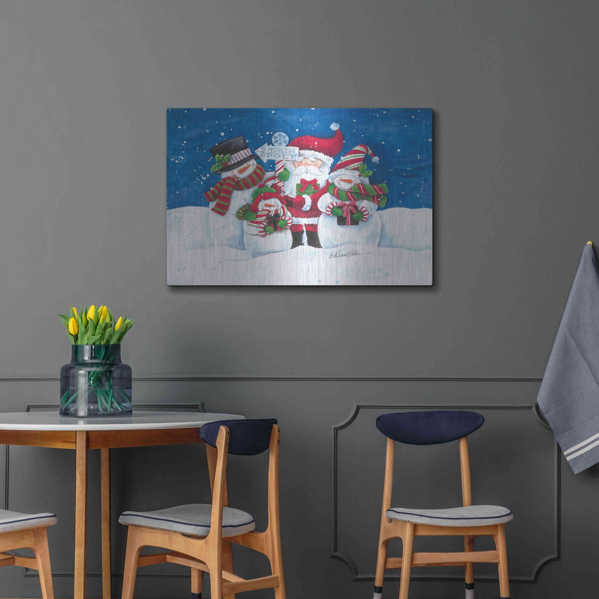 'North Pole Friends' by Diane Kater – Metal Wall Art, 36x24 room view