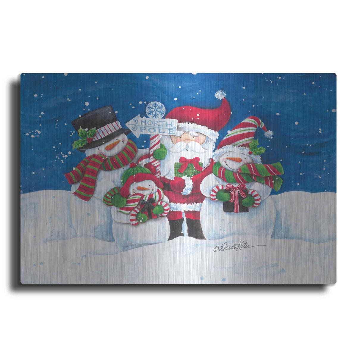 'North Pole Friends' by Diane Kater – Metal Wall Art
