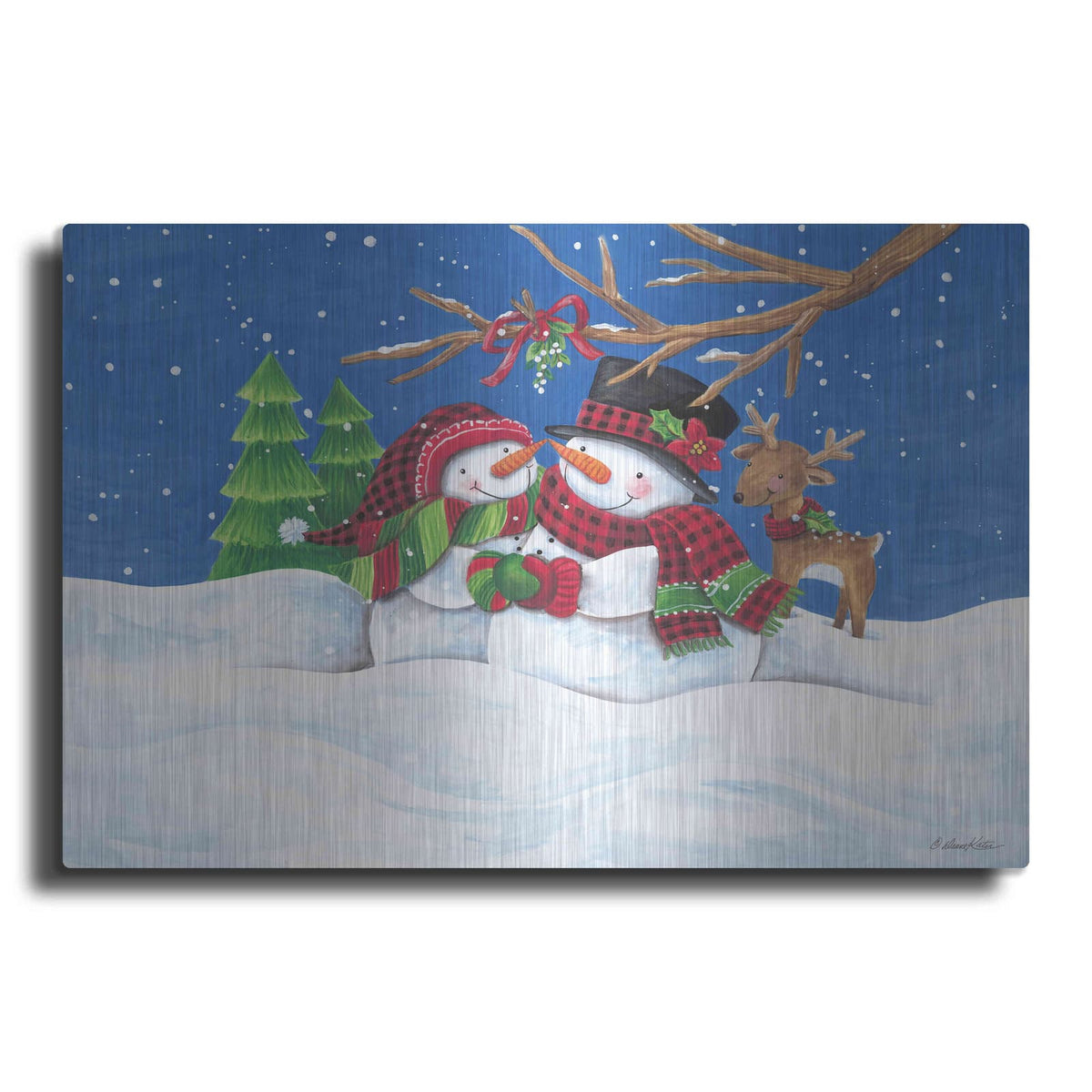 'Snow Couple' by Diane Kater – Metal Wall Art