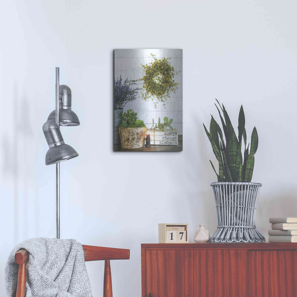 'Always Choose Kindness' by Susie Boyer – Metal Wall Art, 16x24 room view