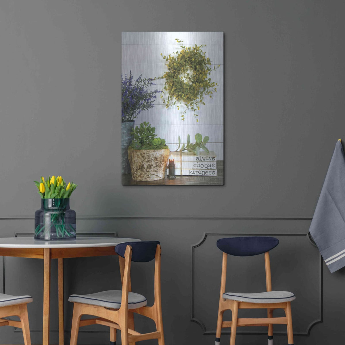 'Always Choose Kindness' by Susie Boyer – Metal Wall Art, 24x36 room view