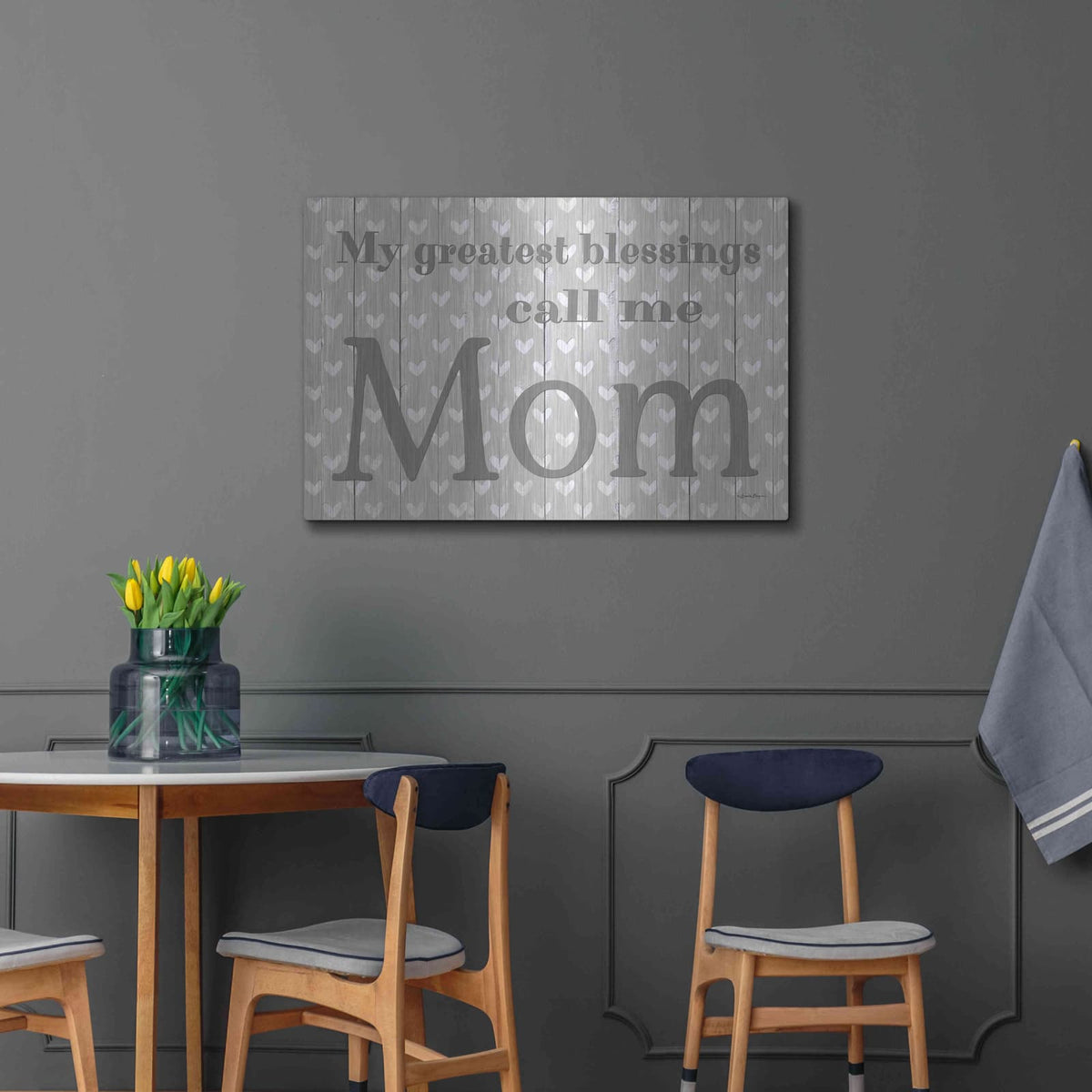 'My Greatest Blessings Call Me Mom' by Susie Boyer – Metal Wall Art, 36x24 room view