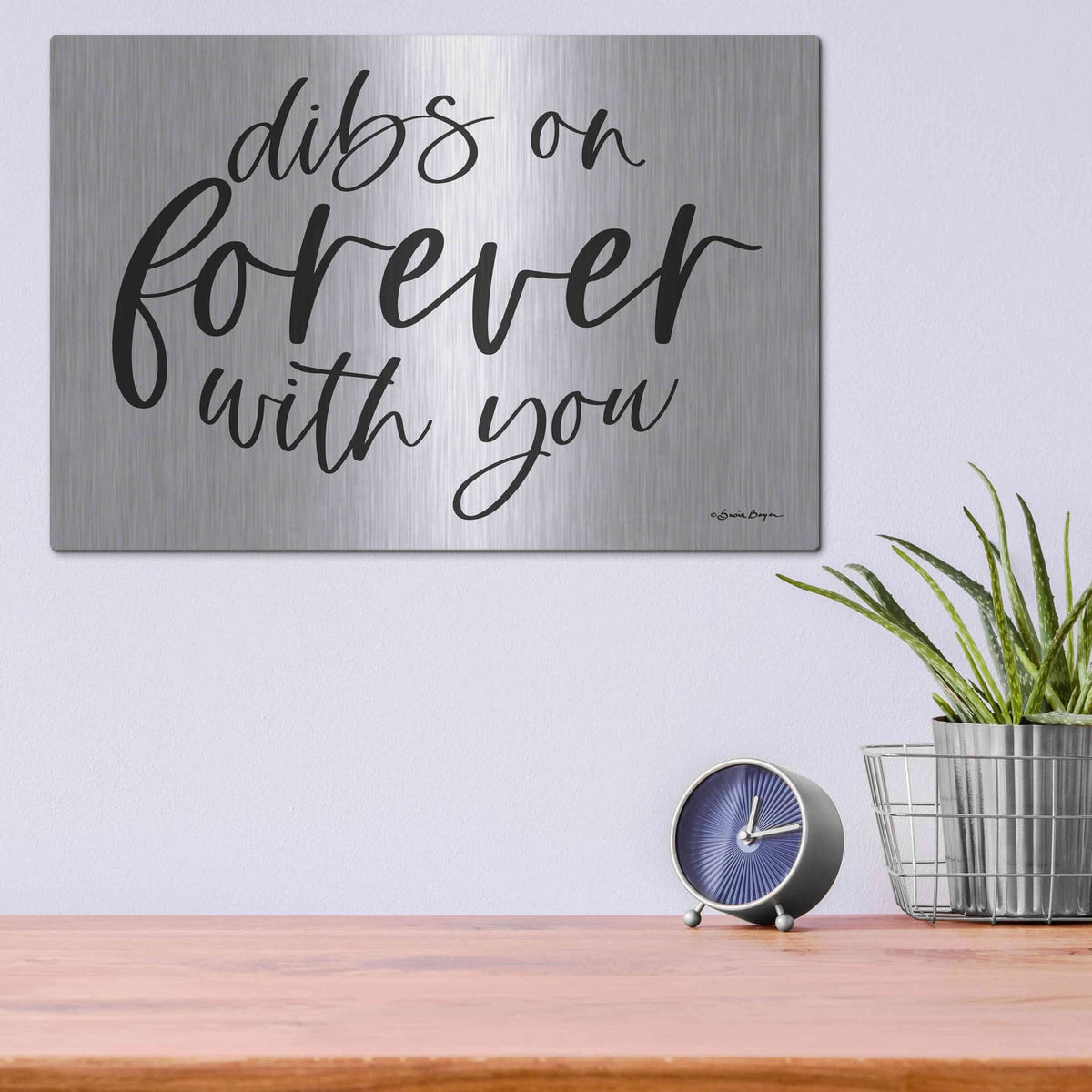 'Dibs on Forever with You' by Susie Boyer – Metal Wall Art, 16x12 room view