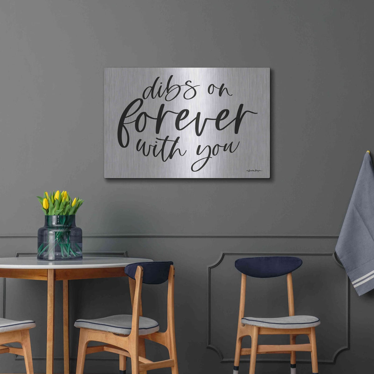 'Dibs on Forever with You' by Susie Boyer – Metal Wall Art, 36x24 room view
