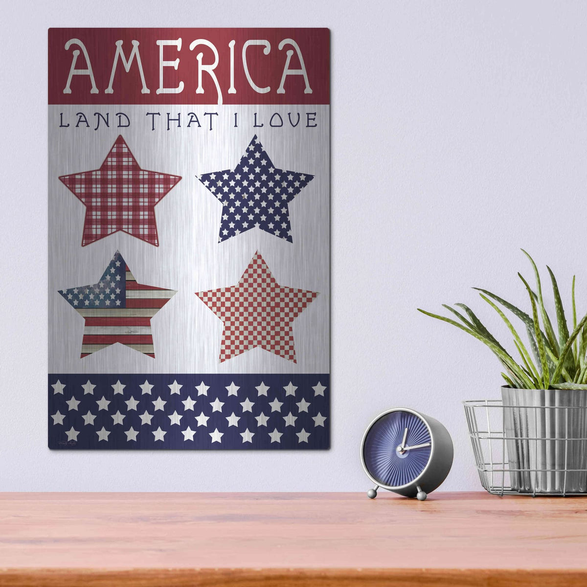'Stars of America' by Cindy Jacobs – Metal Wall Art, 12x16 room view