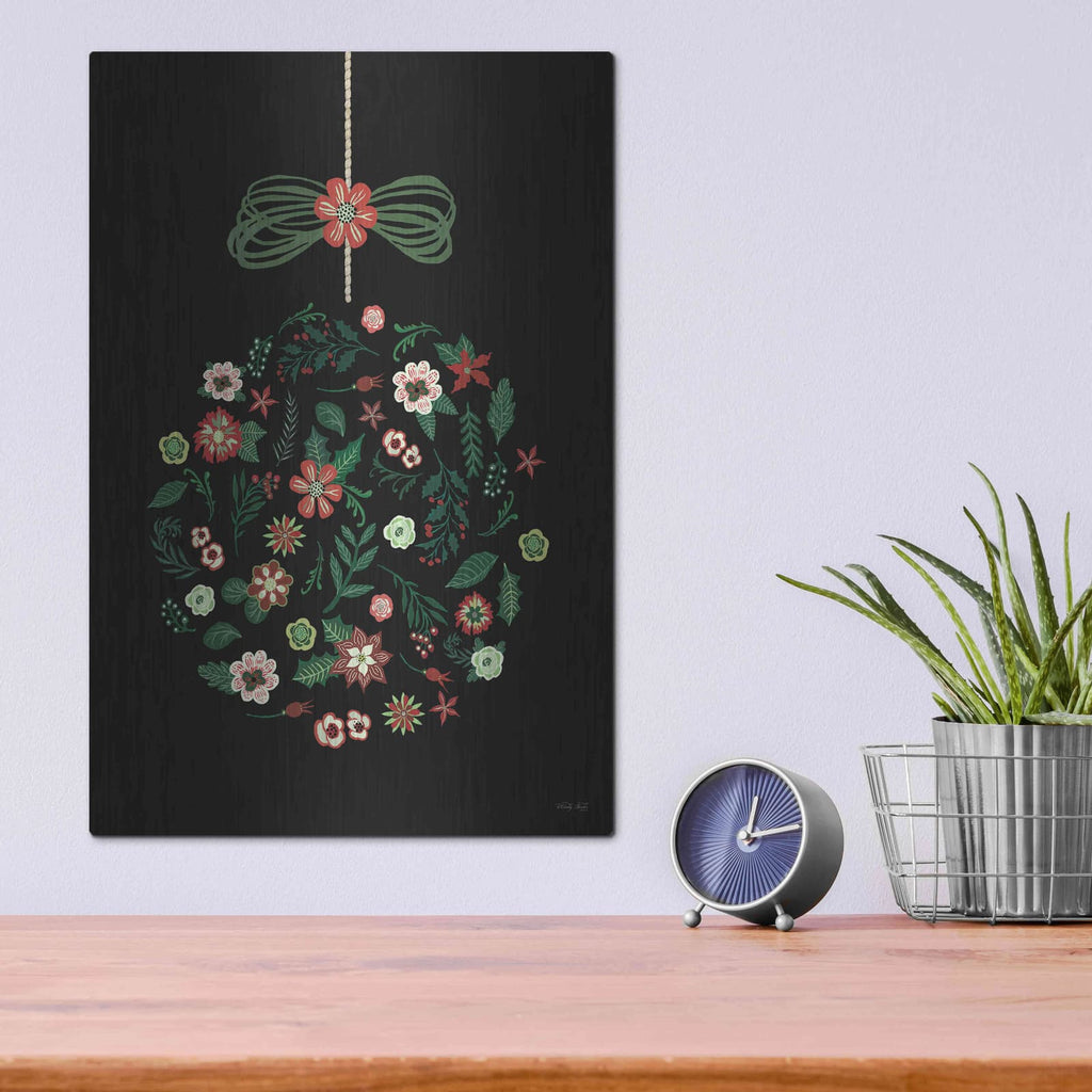 'Christmas Ornament I' by Cindy Jacobs – Metal Wall Art, 12x16 room view