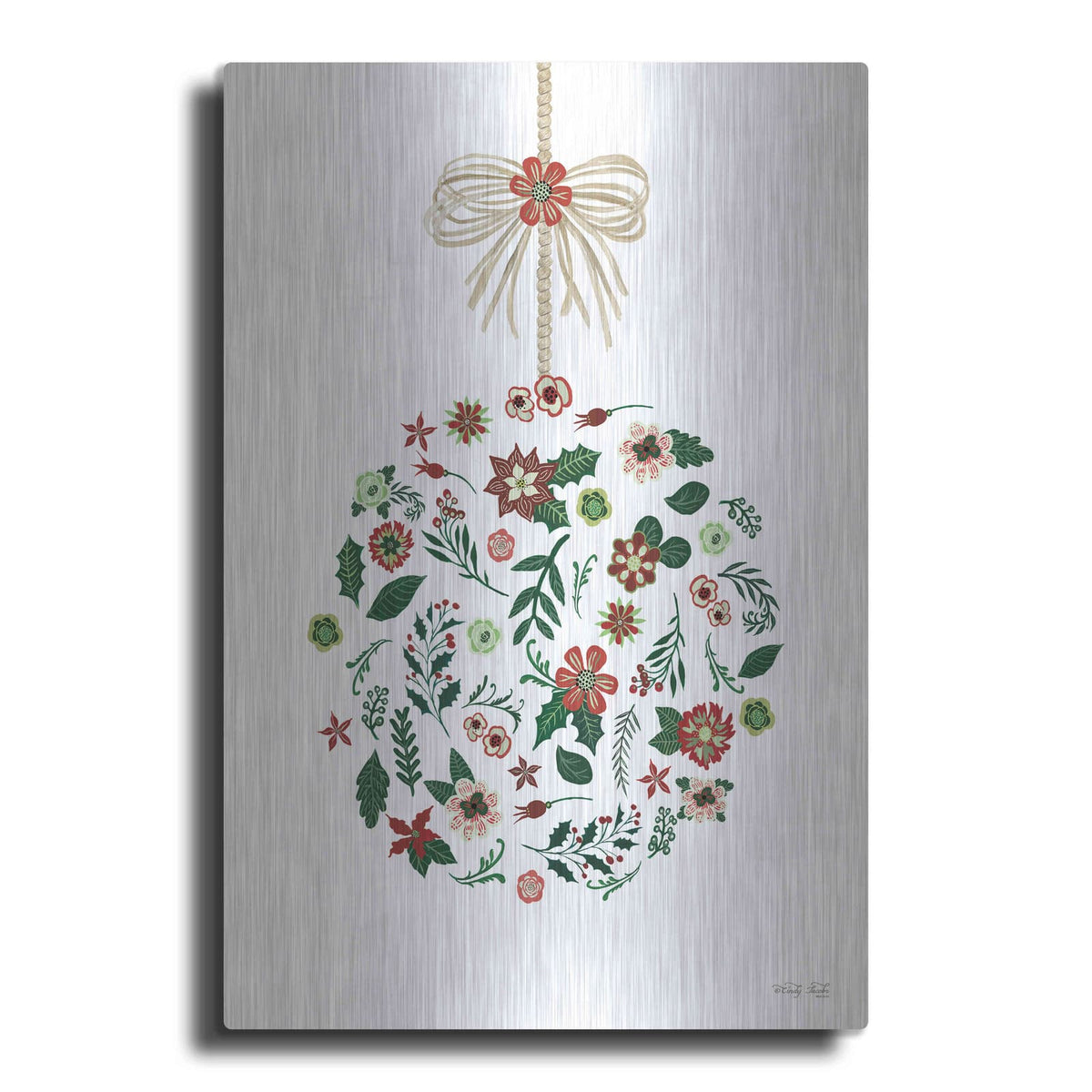 'Christmas Ornament II' by Cindy Jacobs – Metal Wall Art