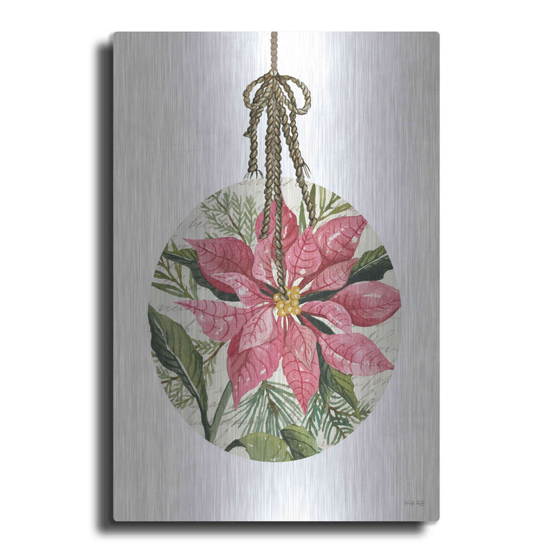 'Poinsettia Ornament' by Cindy Jacobs – Metal Wall Art