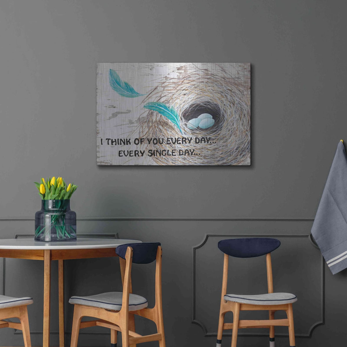 'I Think of You' by Diane Fifer – Metal Wall Art, 36x24 room view