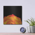 'Orange Petals' by Donnie Quillen – Metal Wall Art, 12x12 room view