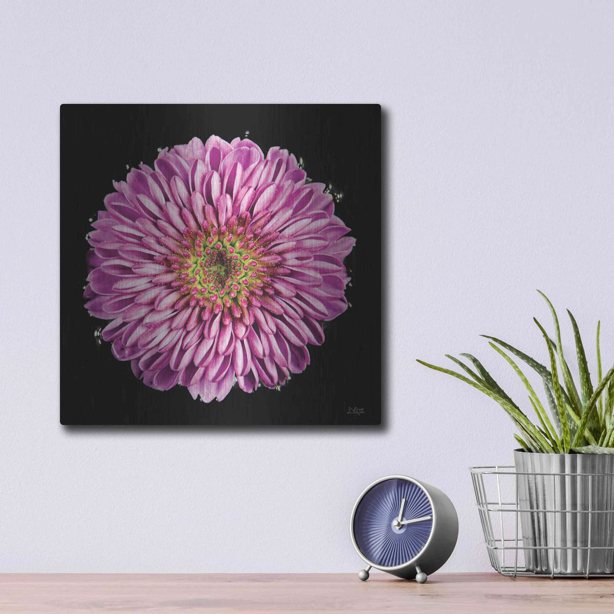 'Purple Gradient' by Donnie Quillen – Metal Wall Art, 12x12 room view