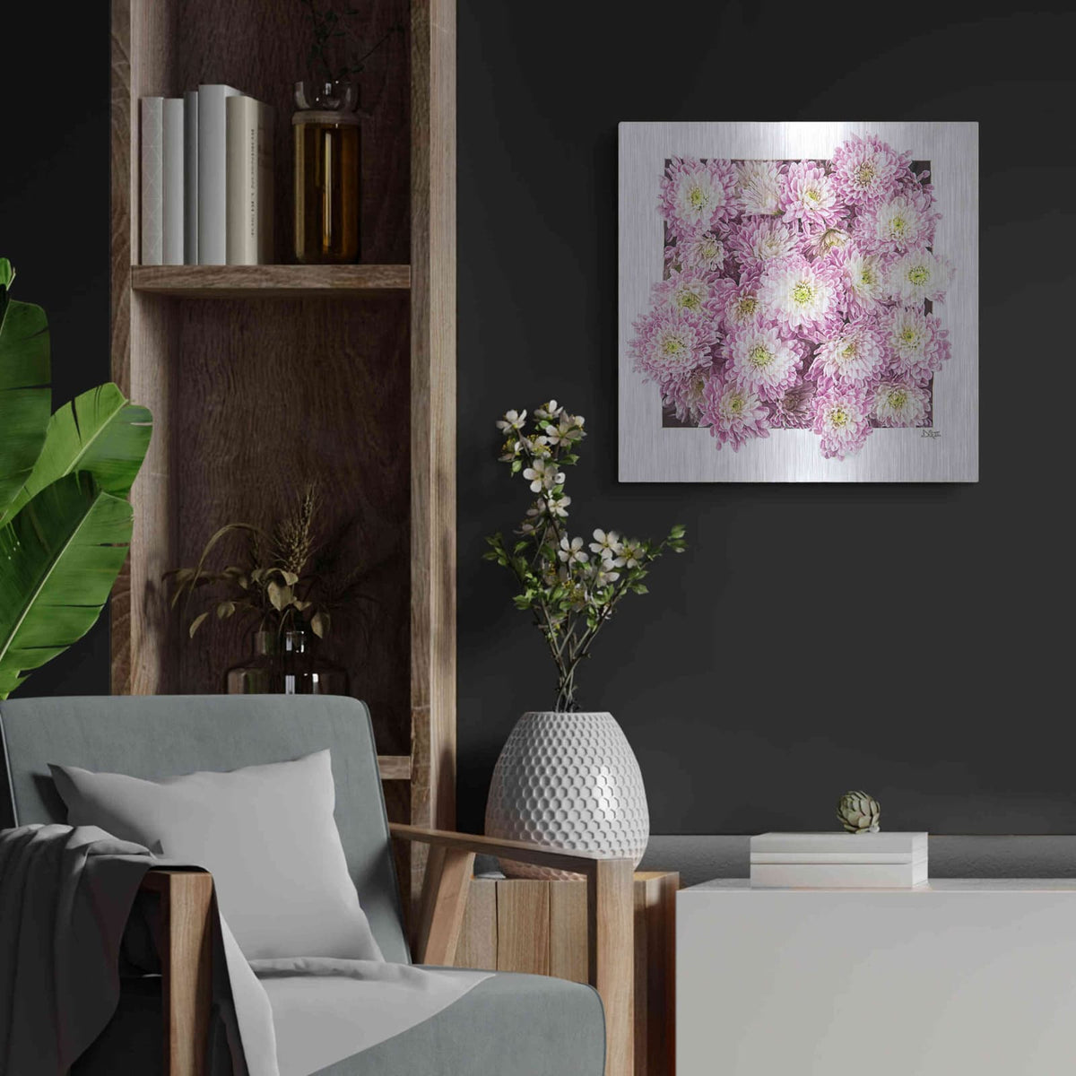 'Pretty in Purple II' by Donnie Quillen – Metal Wall Art, 24x24 room view
