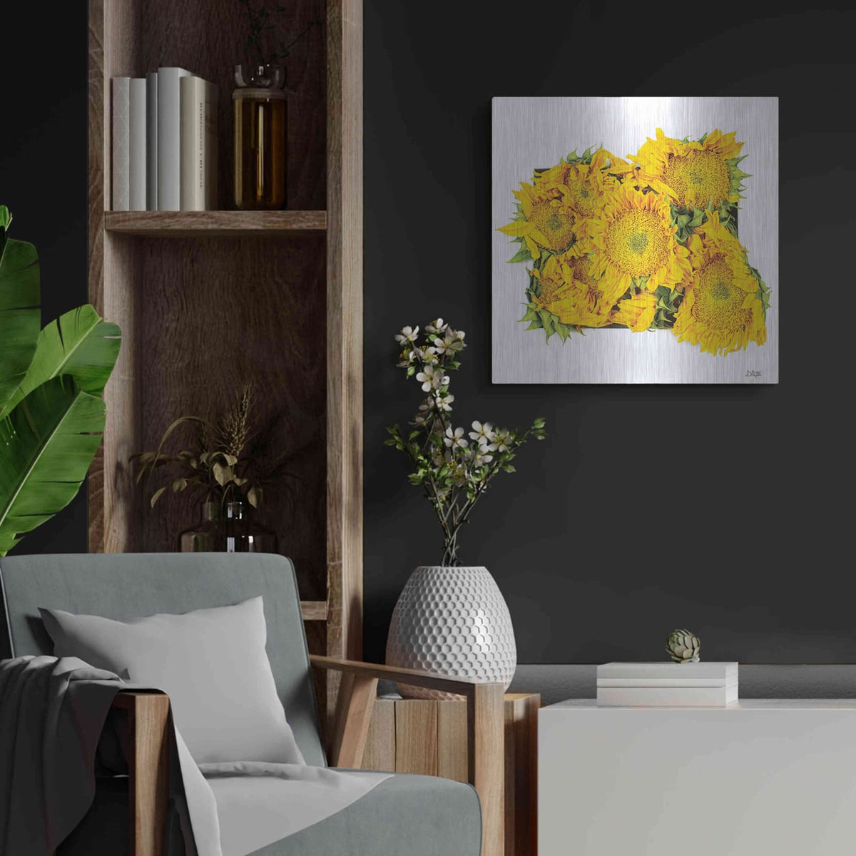 'Fall Feels II' by Donnie Quillen – Metal Wall Art, 24x24 room view
