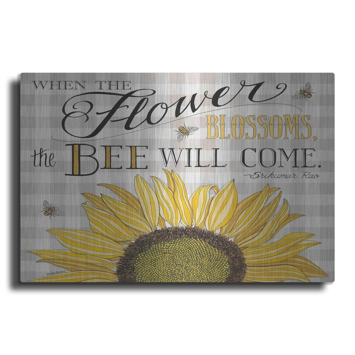 'When the Flower Blossoms' by Deb Strain – Metal Wall Art