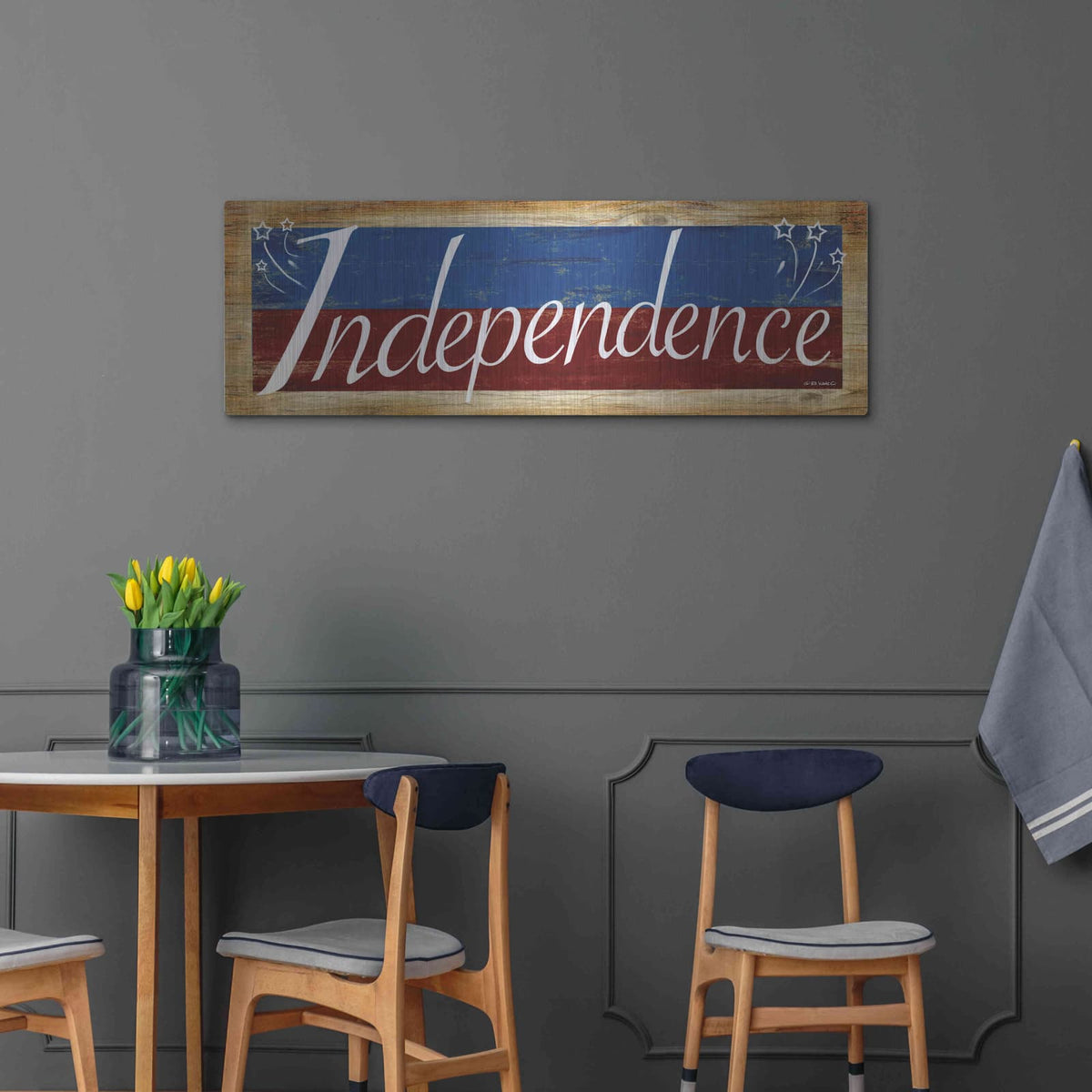 'Independence' by Ed Wargo – Metal Wall Art, 48x16 room view