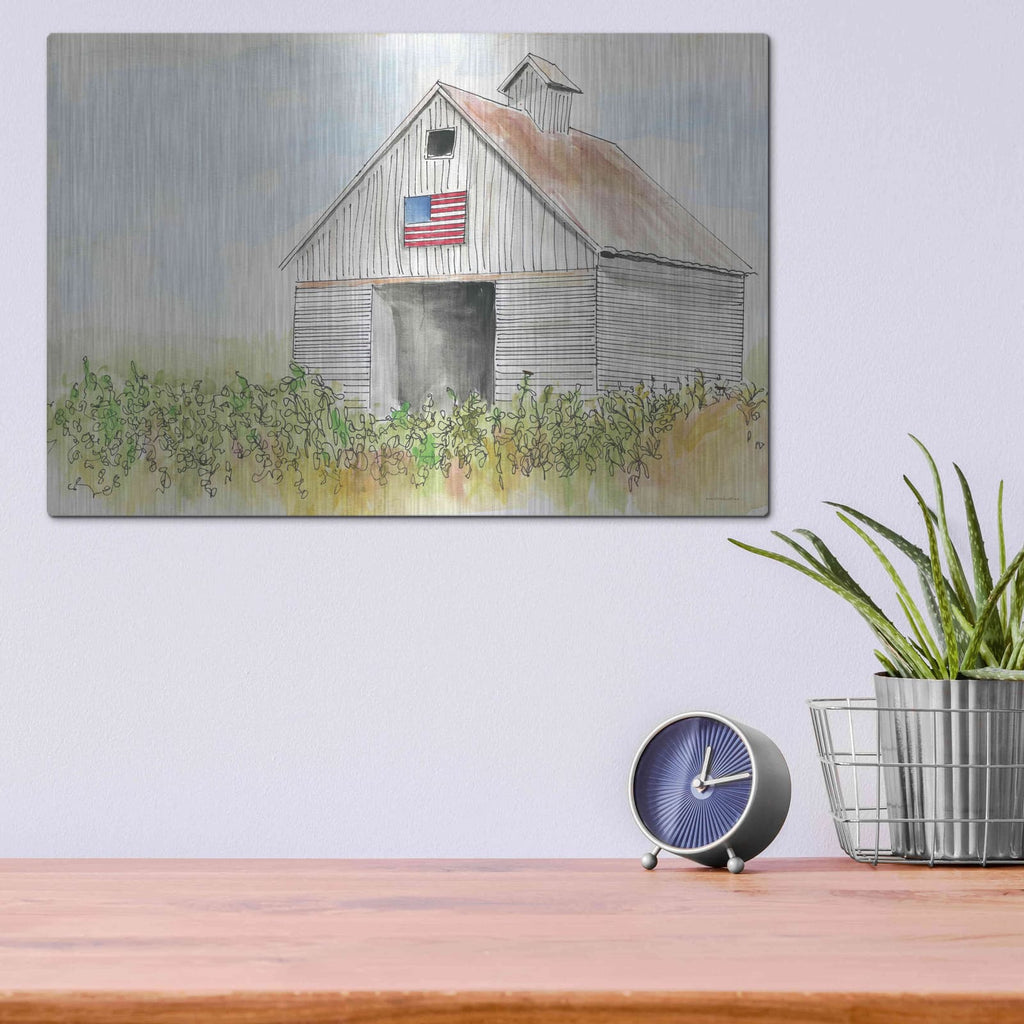 'Beautiful for Spacious Skies' by Kamdon Kreations – Metal Wall Art, 16x12 room view