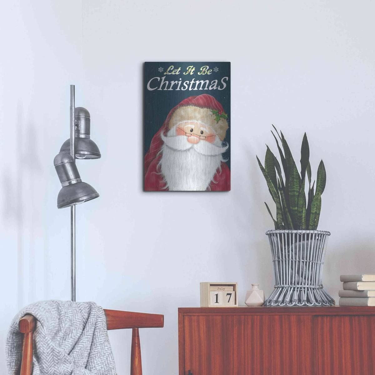 'Let It Be Christmas' by Lisa Kennedy – Metal Wall Art, 16x24 room view