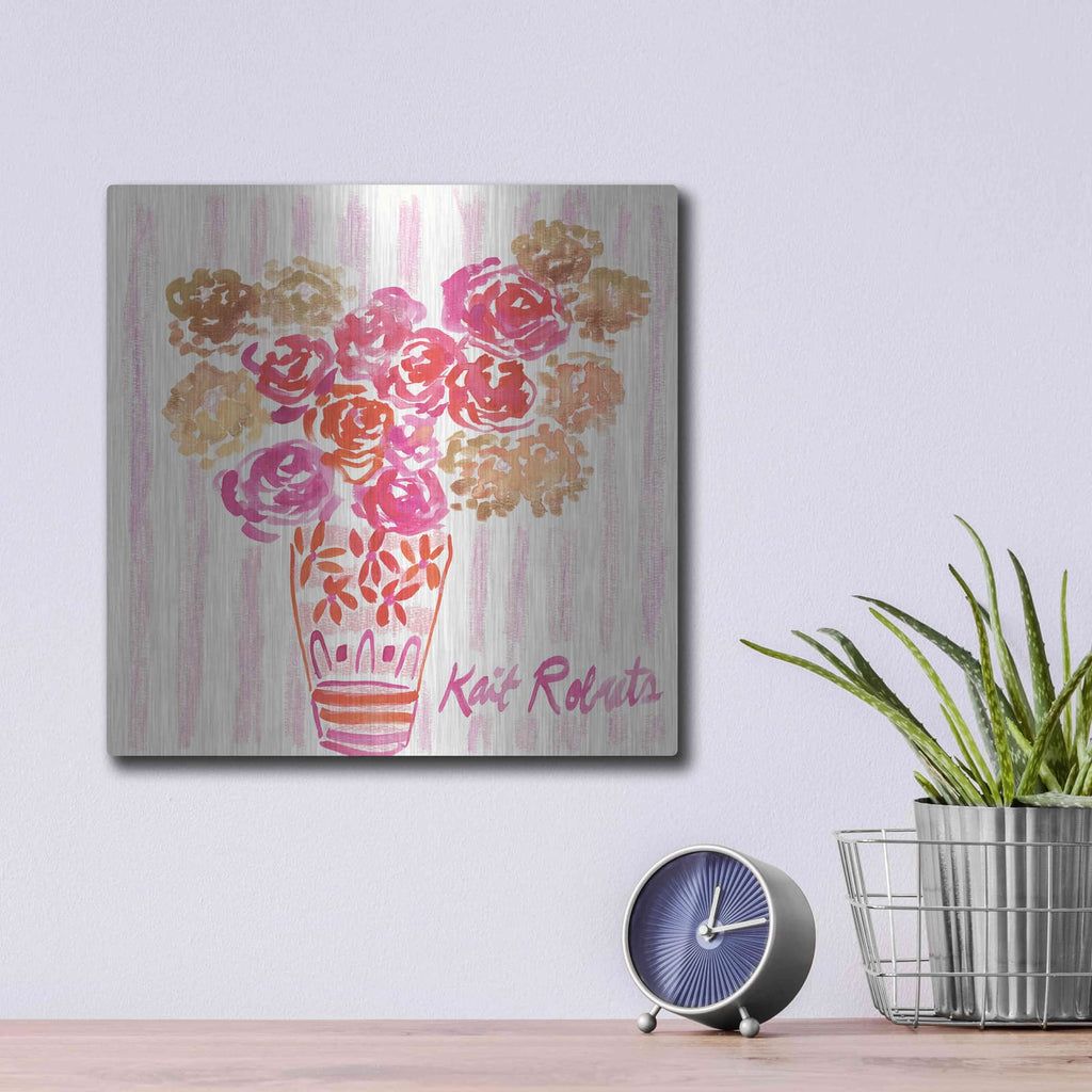 'Boudoir Blooms' by Kait Roberts – Metal Wall Art, 12x12 room view