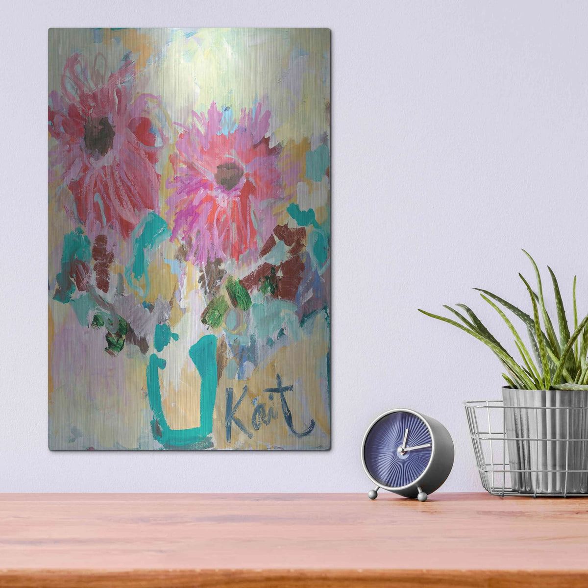'In My Heart We're Always Kissing' by Kait Roberts – Metal Wall Art, 12x16 room view