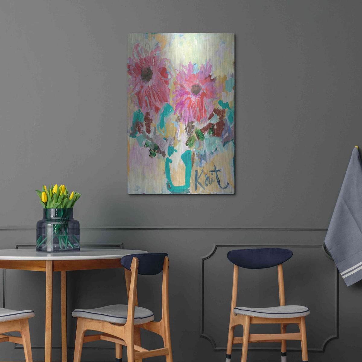 'In My Heart We're Always Kissing' by Kait Roberts – Metal Wall Art, 24x36 room view