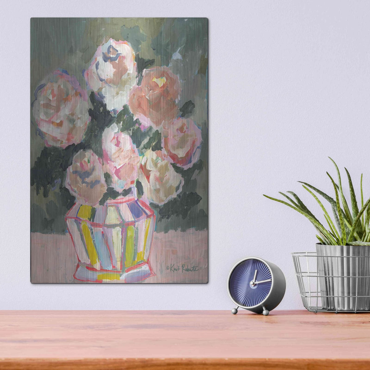'Flowers for Brenda' by Kait Roberts – Metal Wall Art, 12x16 room view