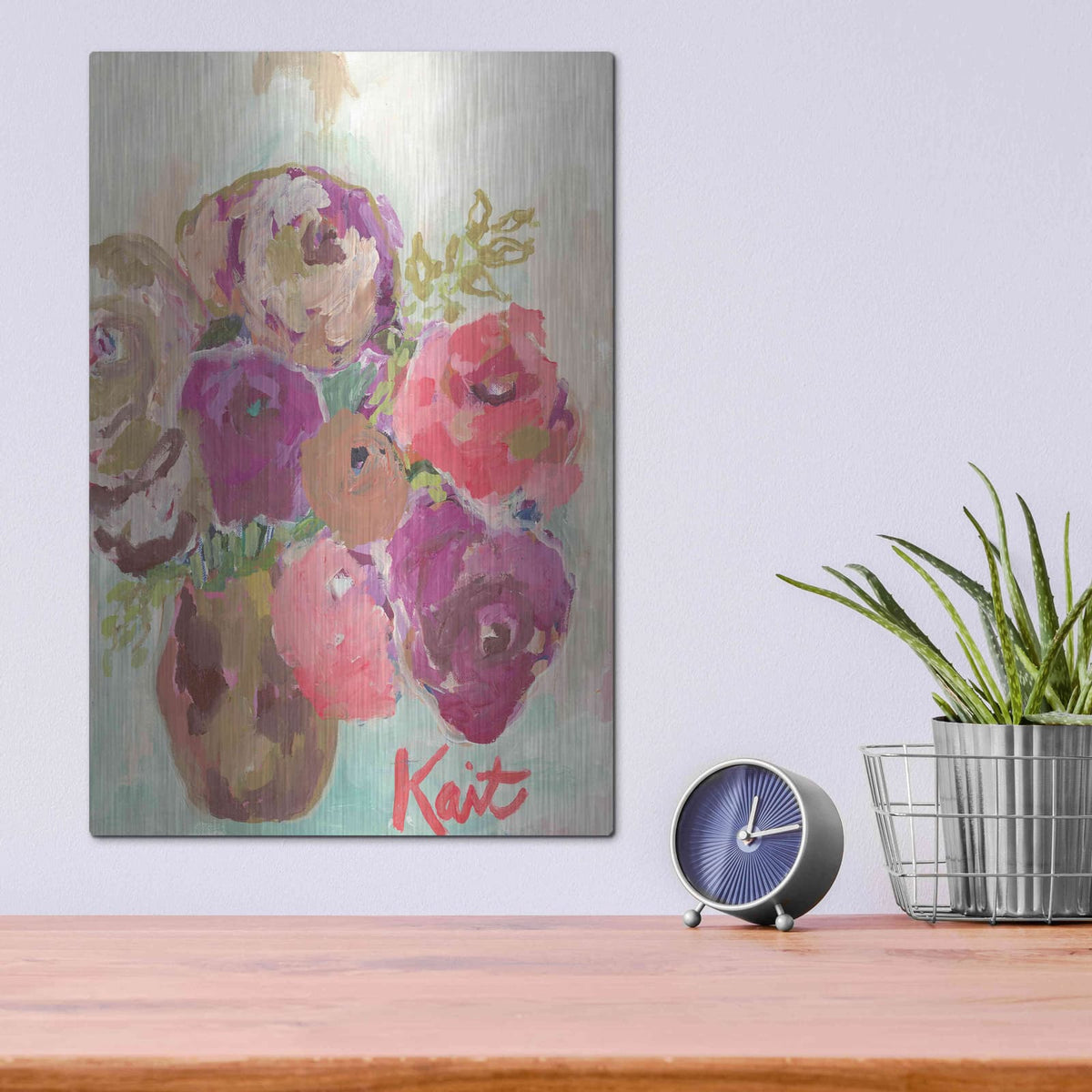 'Heart Healing Flowers' by Kait Roberts – Metal Wall Art, 12x16 room view