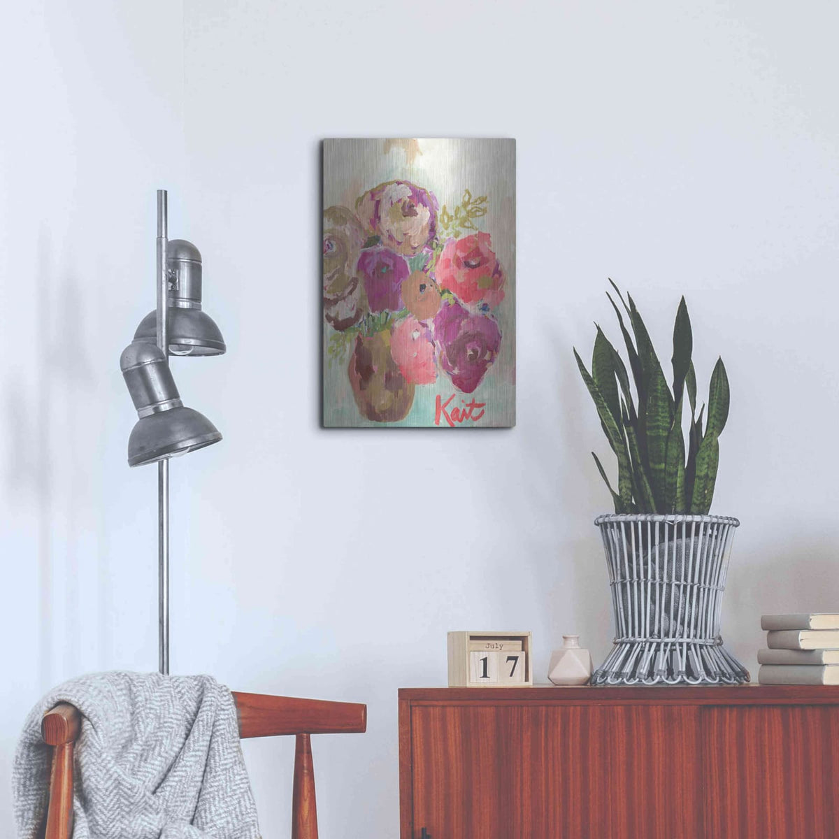 'Heart Healing Flowers' by Kait Roberts – Metal Wall Art, 16x24 room view