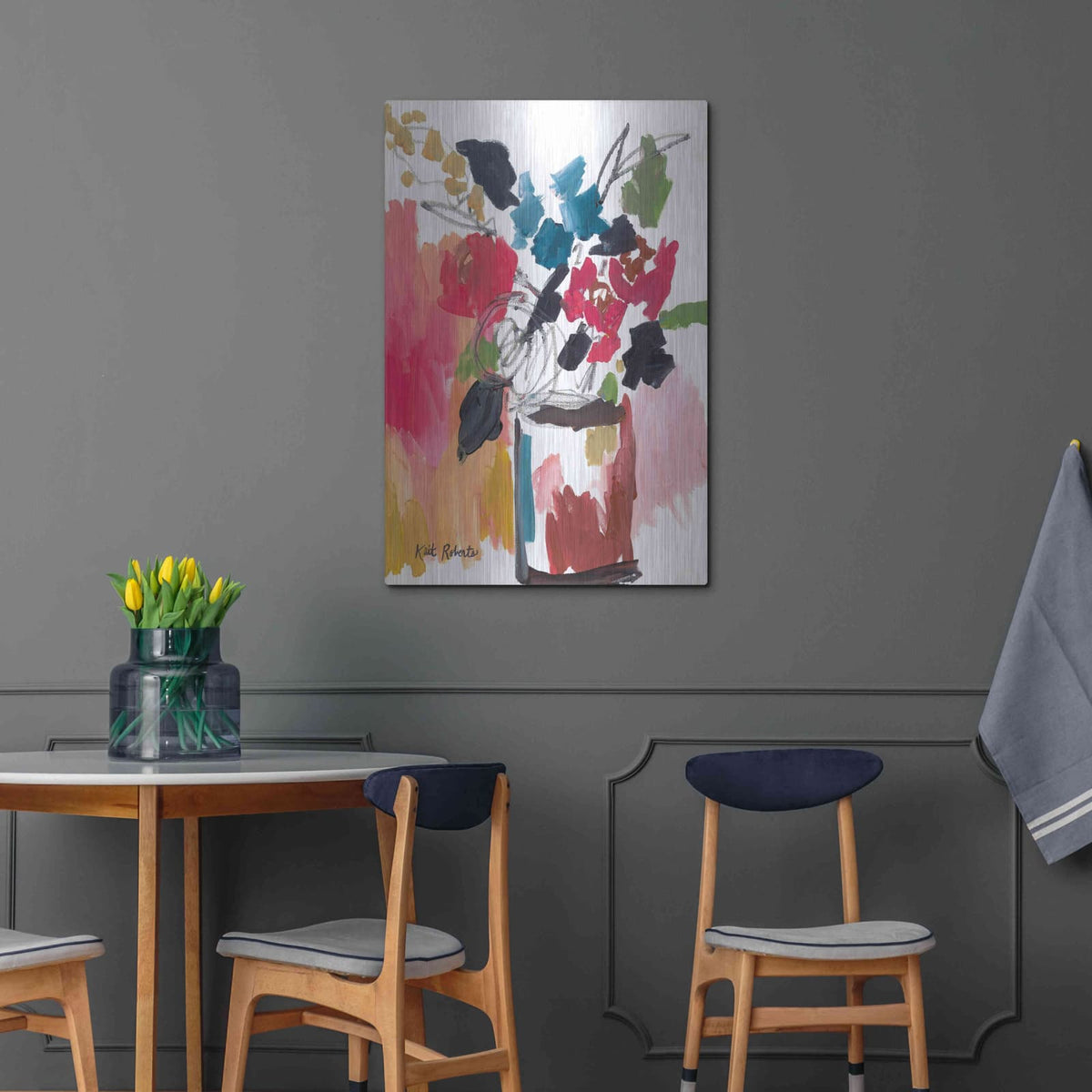 'Red Lipstick' by Kait Roberts – Metal Wall Art, 24x36 room view