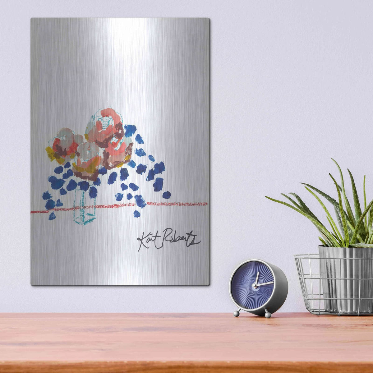 'Kitchen Flowers' by Kait Roberts – Metal Wall Art, 12x16 room view