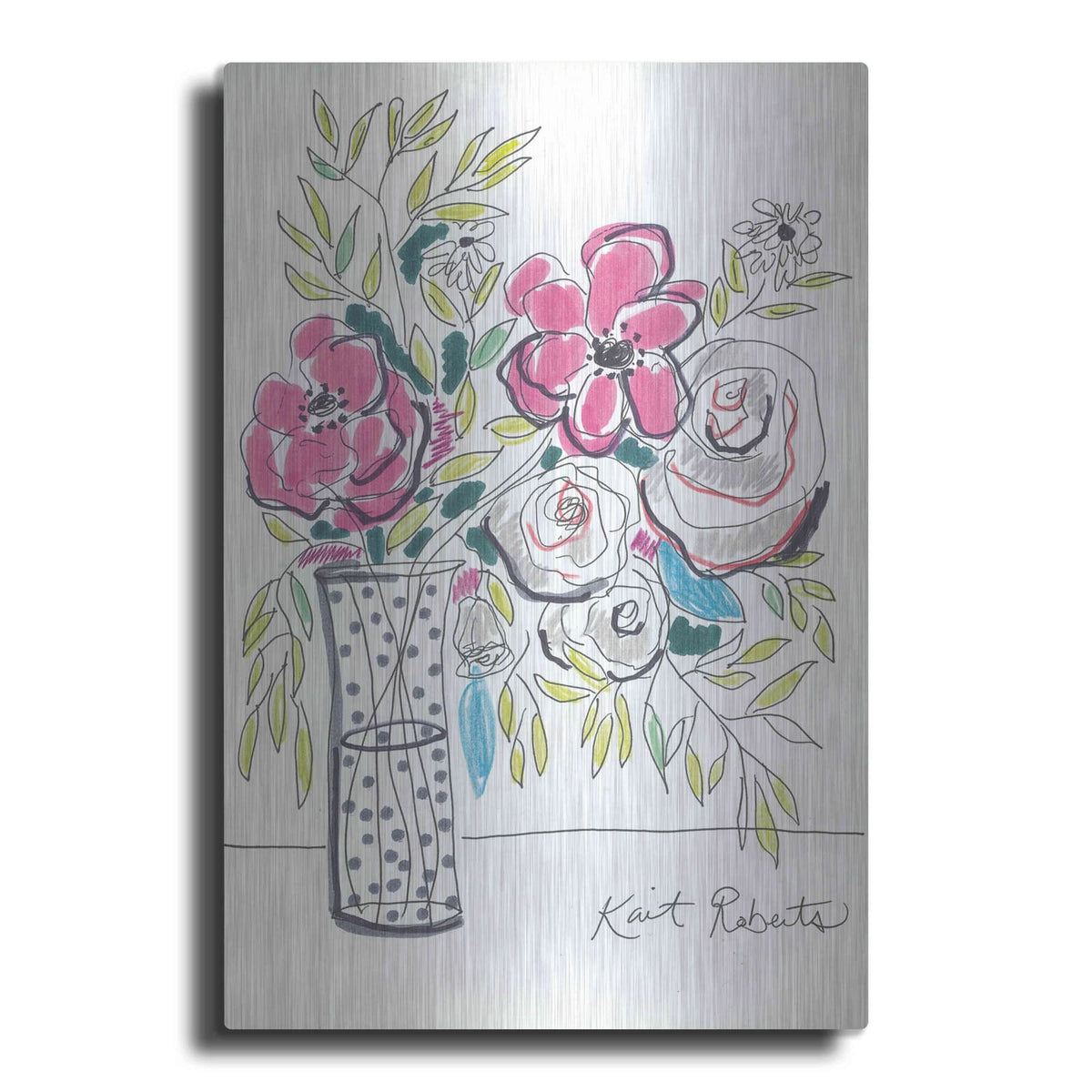 'We Laugh So We Don't Cry' by Kait Roberts – Metal Wall Art