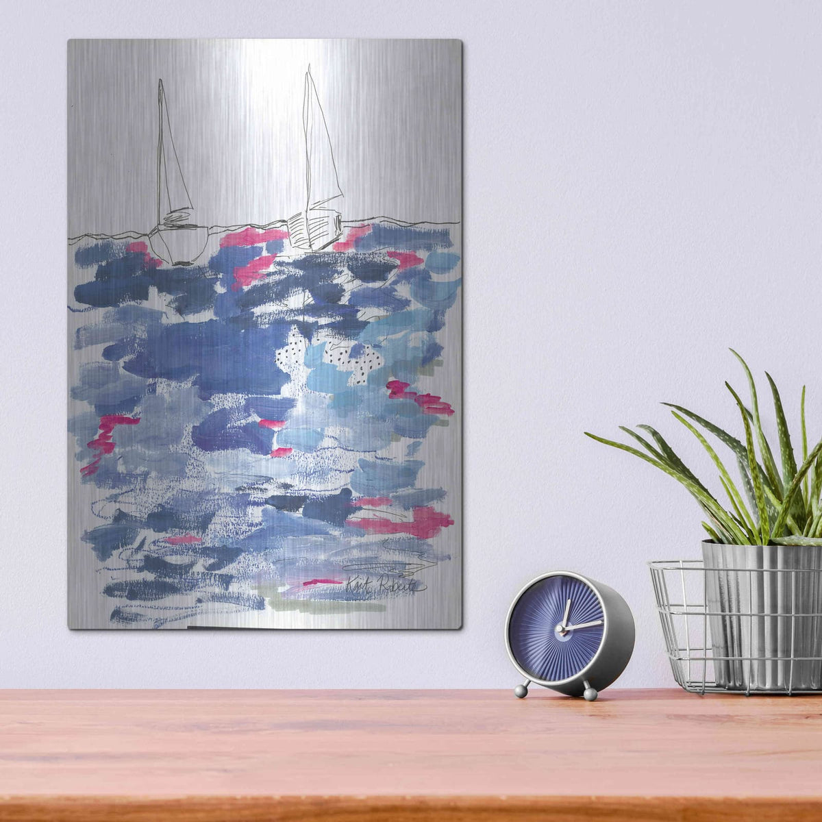'View From the Beach House' by Kait Roberts – Metal Wall Art, 12x16 room view
