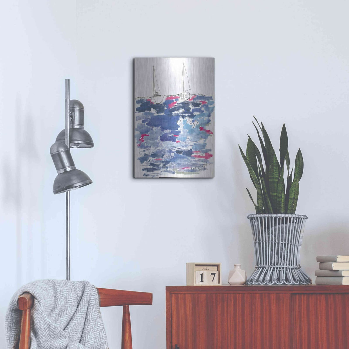 'View From the Beach House' by Kait Roberts – Metal Wall Art, 16x24 room view