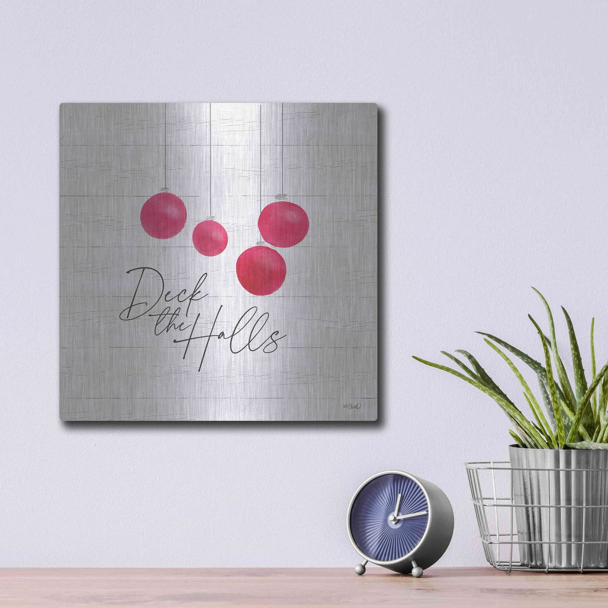 'Deck the Halls' by Kate Sherrill – Metal Wall Art, 12x12 room view