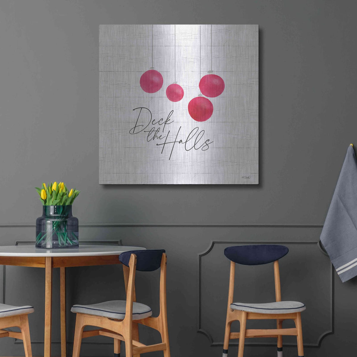 'Deck the Halls' by Kate Sherrill – Metal Wall Art, 36x36 room view
