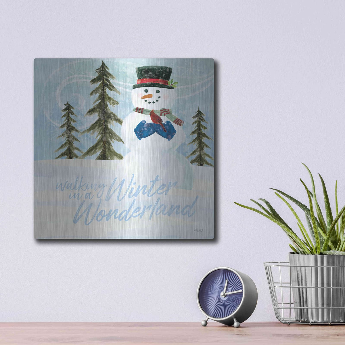 'Walking in a Winter Wonderland' by Kate Sherrill – Metal Wall Art, 12x12 room view
