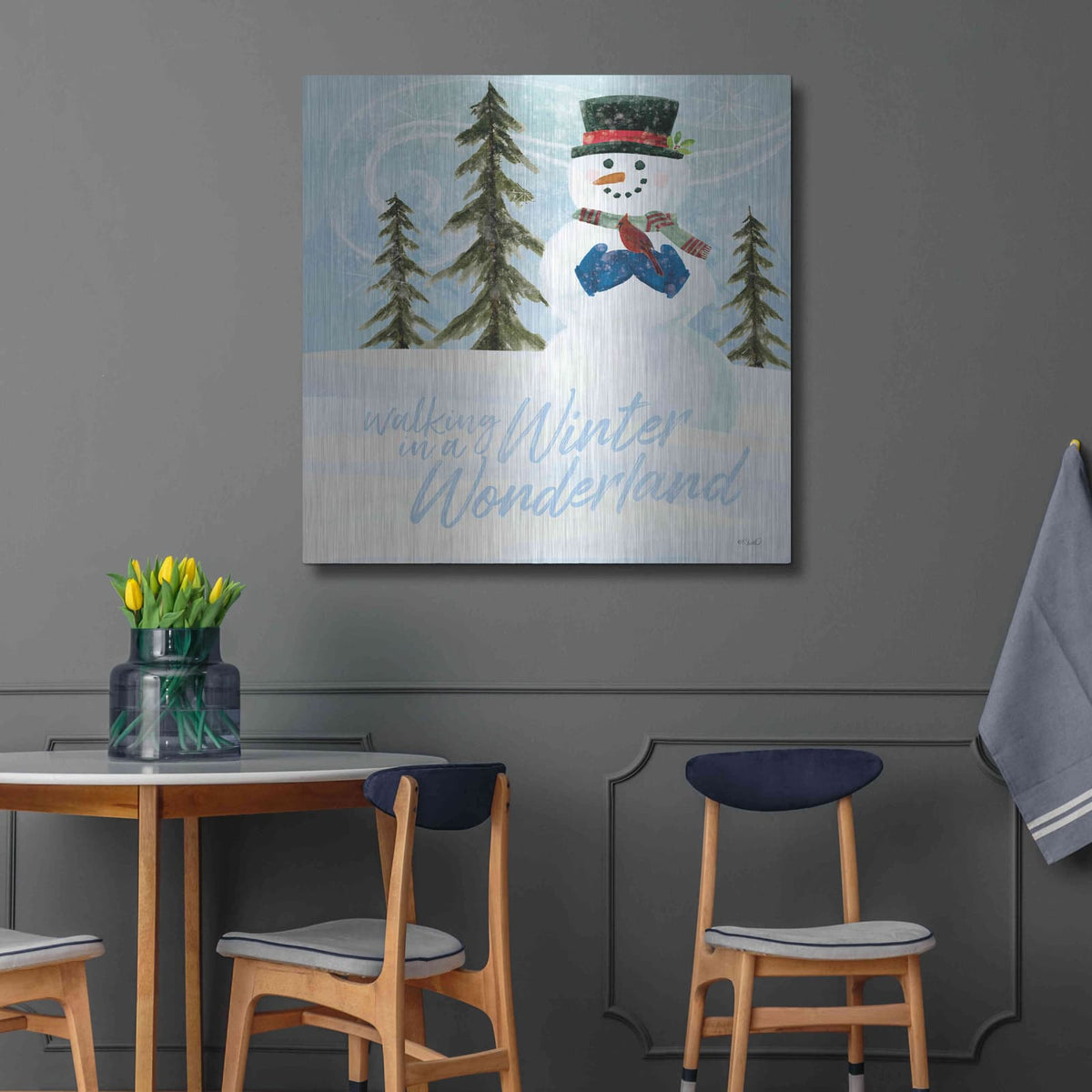 'Walking in a Winter Wonderland' by Kate Sherrill – Metal Wall Art, 36x36 room view