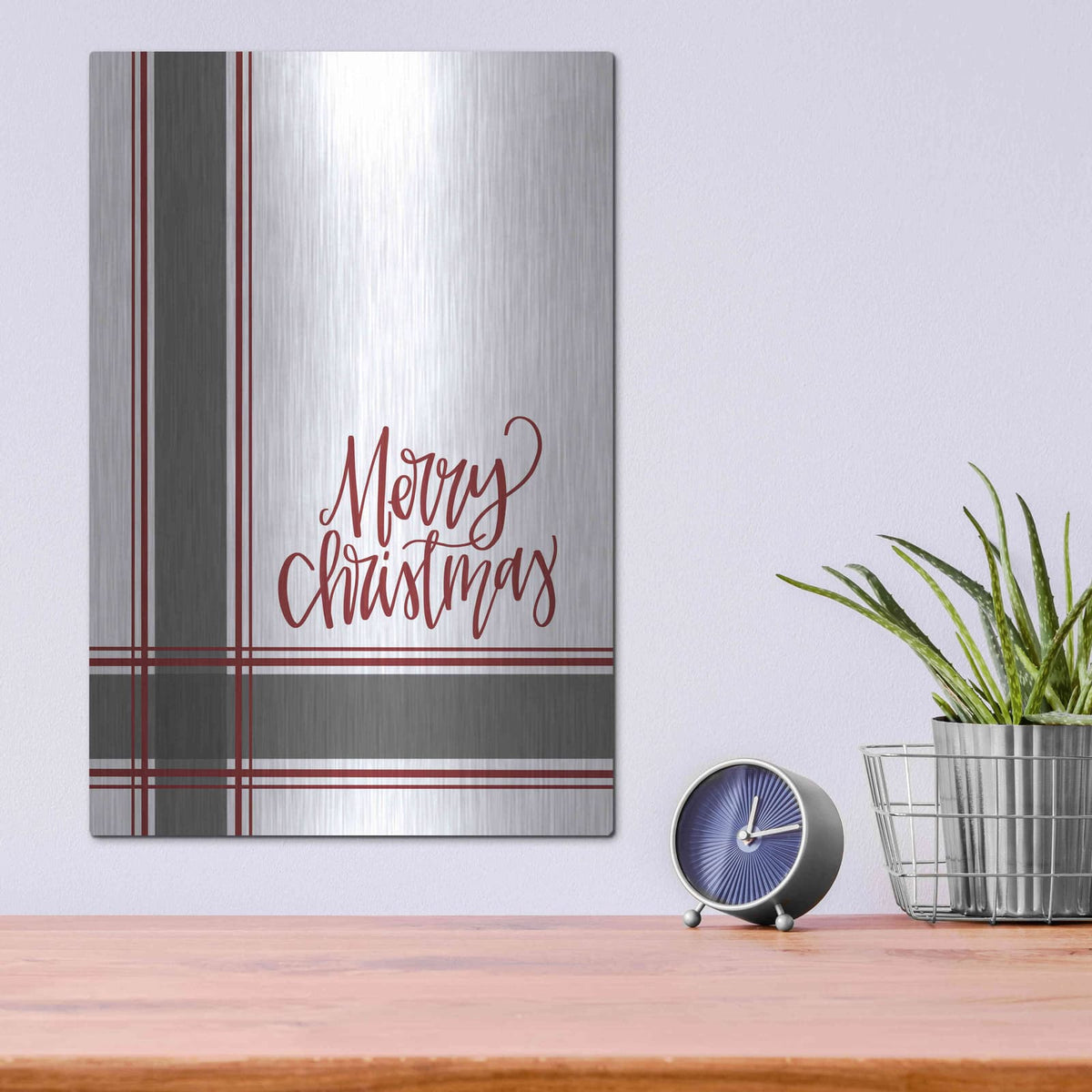 'Farmhouse Merry Christmas' by Lisa Larson – Metal Wall Art, 12x16 room view